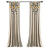 Lush Decor Boho Pom Pom Tassel Linen Window Curtain Panel (Single)
