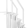 Aqua Select Above Ground Anti-Slip Pool Steps to Deck | Safety Swimming Pool Ladder | Designed for Above Ground Swimming Pools | Holds Up to 400 Pounds | White