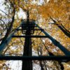 RIVERS EDGE Jumbo Jack Ladder Stand RE658 – Adjustable Shooting Rail, Large Platform, Mesh Seat