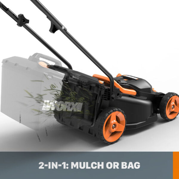 Worx 40V Cordless Lawn Mower 14′′ with Intellicut, Mulching, 2x20V 4.0Ah Batteries and Charger Included