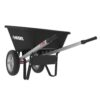 Husky 6 Cu. Ft. Poly Dual Wheel Wheelbarrow with Flat-Free Tires