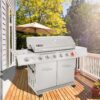Royal Gourmet GA6402S Stainless Steel Gas Grill, Premier 6-Burner Propane Grill with Sear Burner and Side Burner, 74,000 BTU, Cabinet Style, Outdoor BBQ Party Grill, Silver