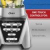 Oster Pro 1200 Blender, 6-Cup Glass Jar, 24-Ounce Smoothie Cup, 7 Speeds, Brushed Nickel