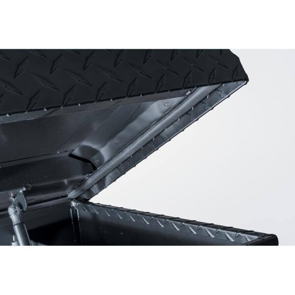 Husky 61.86′′ Matte Black Aluminum Low Profile Truck Tool Box for Mid-Size Trucks