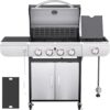 R.W.FLAME 3 & 4-Burner Propane Gas Grills with Side Burners, for Outdoor Cooking, BBQ, Patio, Camping