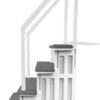 Select Anti-Slip in-Pool Steps | Gray | for Above Ground Swimming Pools | Can Mount to Decks 48" to 54" H | Safety Stairs Capacity Up to 300 lbs