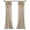 Lush Decor Boho Pom Pom Tassel Linen Window Curtain Panel (Single)