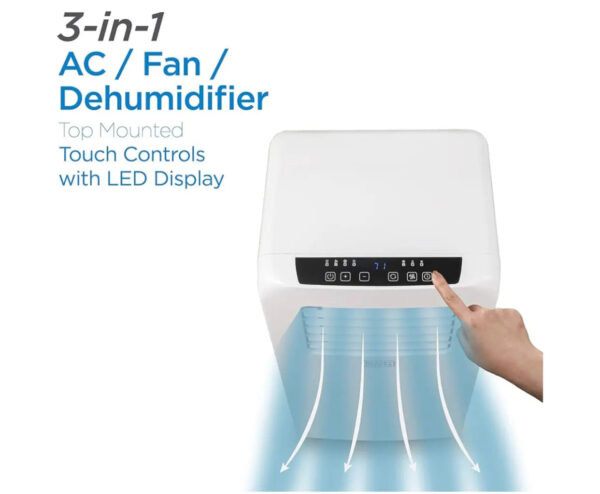 BLACK+DECKER 10,000 BTU Portable Air Conditioner with Remote Control, White