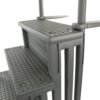 Select Anti-Slip in-Pool Steps | Gray | for Above Ground Swimming Pools | Can Mount to Decks 48" to 54" H | Safety Stairs Capacity Up to 300 lbs