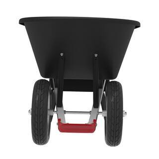 Husky 6 Cu. Ft. Poly Dual Wheel Wheelbarrow with Flat-Free Tires