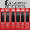 Radial Trailer Tire On Rim ST205/75R14 205/75-14 5 Lug Wheel Galvanized Spoke
