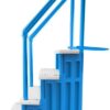 Select Anti-Slip in-Pool Steps | Gray | for Above Ground Swimming Pools | Can Mount to Decks 48" to 54" H | Safety Stairs Capacity Up to 300 lbs