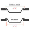 Hampton Bay 22′′ Steel Fire Pit Insert Set, 3-Piece, Black, Fits Wood Burning Pits