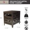 AMES NeverLeak Metal Hose Cabinet, 150-Foot Capacity, Cold-Weather Resistant, Black