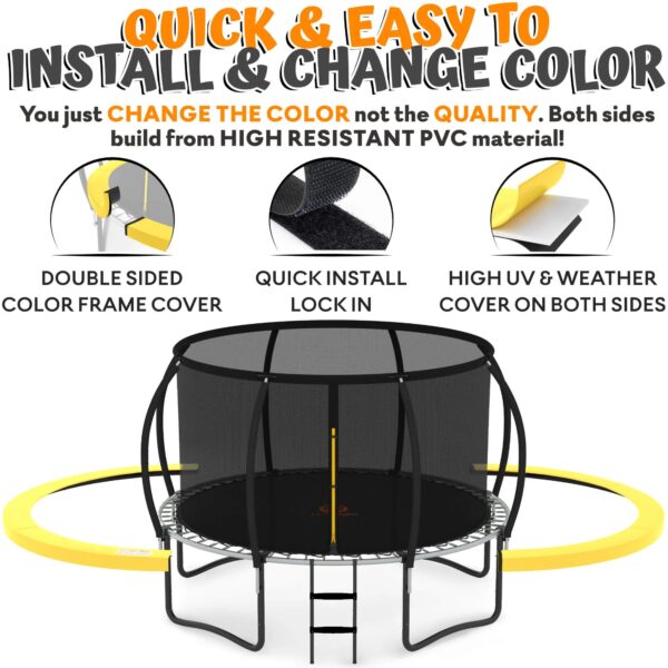 Jumpzylla 16FT Trampoline with Enclosure & Double Color Pad Cover