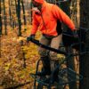 RIVERS EDGE Jumbo Jack Ladder Stand RE658 – Adjustable Shooting Rail, Large Platform, Mesh Seat