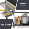 R.W.FLAME 3 & 4-Burner Propane Gas Grills with Side Burners, for Outdoor Cooking, BBQ, Patio, Camping