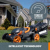 Worx 40V Cordless Lawn Mower 14′′ with Intellicut, Mulching, 2x20V 4.0Ah Batteries and Charger Included