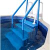 Select Anti-Slip in-Pool Steps | Gray | for Above Ground Swimming Pools | Can Mount to Decks 48" to 54" H | Safety Stairs Capacity Up to 300 lbs