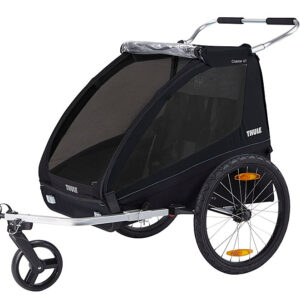 Thule – Coaster XT 2-Seat Bicycle Trailer and Stroller – Black