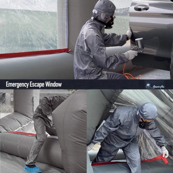 Sewinfla 30x20x13Ft Inflatable Paint Booth with Blowers & Air Filter System – Professional Spray Tent