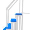Select Anti-Slip in-Pool Steps | Gray | for Above Ground Swimming Pools | Can Mount to Decks 48" to 54" H | Safety Stairs Capacity Up to 300 lbs