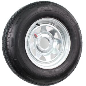 Radial Trailer Tire On Rim ST205/75R14 205/75-14 5 Lug Wheel Galvanized Spoke
