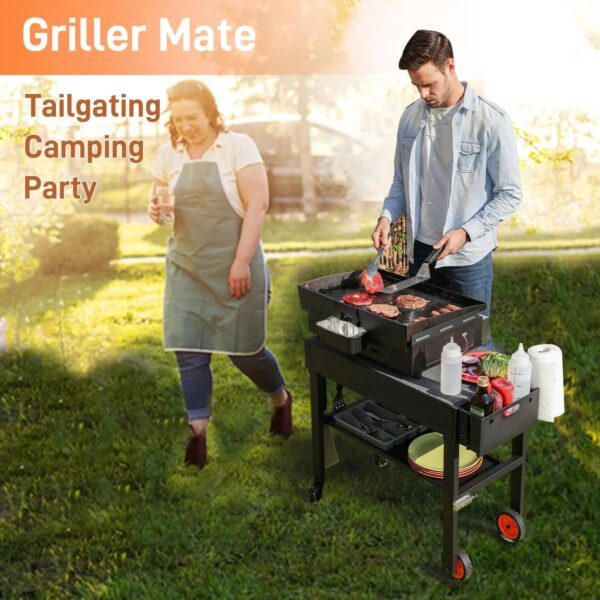 Portable Grill Table Stand | Folding Prep Station for 17" or 22" Blackstone Griddles