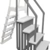 Select Anti-Slip in-Pool Steps | Gray | for Above Ground Swimming Pools | Can Mount to Decks 48" to 54" H | Safety Stairs Capacity Up to 300 lbs