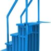Select Anti-Slip in-Pool Steps | Gray | for Above Ground Swimming Pools | Can Mount to Decks 48′′ to 54′′ H | Safety Stairs Capacity Up to 300 lbs