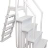 Select Anti-Slip in-Pool Steps | Gray | for Above Ground Swimming Pools | Can Mount to Decks 48" to 54" H | Safety Stairs Capacity Up to 300 lbs
