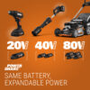 Worx 40V Cordless Lawn Mower 14′′ with Intellicut, Mulching, 2x20V 4.0Ah Batteries and Charger Included