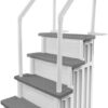 Select Anti-Slip in-Pool Steps | Gray | for Above Ground Swimming Pools | Can Mount to Decks 48" to 54" H | Safety Stairs Capacity Up to 300 lbs