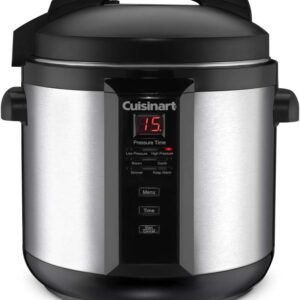 Cuisinart 6-Quart Electric Pressure Cooker, Stainless Steel, Digital Controls, Multi-Function, Model CPC-600N1