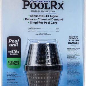 PoolRx Algaecide Unit #101066, 6-Month Treatment for 20k-30k Gallons, Black