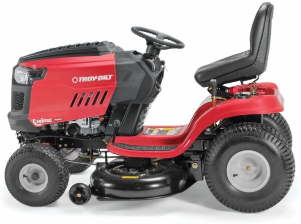Troy-Bilt Horse 42′′ Hydrostatic Lawn Riding Mower, 579cc Engine, High Back Seat, 2-Year Warranty