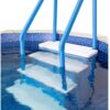 Select Anti-Slip in-Pool Steps | Gray | for Above Ground Swimming Pools | Can Mount to Decks 48" to 54" H | Safety Stairs Capacity Up to 300 lbs