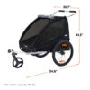 Thule – Coaster XT 2-Seat Bicycle Trailer and Stroller – Black