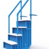 Select Anti-Slip in-Pool Steps | Gray | for Above Ground Swimming Pools | Can Mount to Decks 48" to 54" H | Safety Stairs Capacity Up to 300 lbs