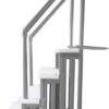 Select Anti-Slip in-Pool Steps | Gray | for Above Ground Swimming Pools | Can Mount to Decks 48" to 54" H | Safety Stairs Capacity Up to 300 lbs