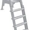 Select Anti-Slip in-Pool Steps | Gray | for Above Ground Swimming Pools | Can Mount to Decks 48" to 54" H | Safety Stairs Capacity Up to 300 lbs