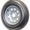 Trailer Tire On Rim ST205/75D15 F78-15 205/75-15 LRC 5 Lug Wheel Silver Mod