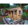Outdoor Living Today Little Squirt 6×6 ft. Cedar Playhouse with Windows and Dutch Door