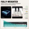 AODSK S-200 88-Key Weighted Digital Piano, Hammer Action, Black, with Sustain Pedal & Stereo Speakers, USB Connectivity, Portable for All Skill Levels