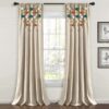 Lush Decor Boho Pom Pom Tassel Linen Window Curtain Panel (Single)