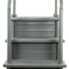 Select Anti-Slip in-Pool Steps | Gray | for Above Ground Swimming Pools | Can Mount to Decks 48" to 54" H | Safety Stairs Capacity Up to 300 lbs