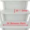 Select Anti-Slip in-Pool Steps | Gray | for Above Ground Swimming Pools | Can Mount to Decks 48" to 54" H | Safety Stairs Capacity Up to 300 lbs