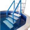 Select Anti-Slip in-Pool Steps | Gray | for Above Ground Swimming Pools | Can Mount to Decks 48" to 54" H | Safety Stairs Capacity Up to 300 lbs