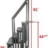 Select Anti-Slip in-Pool Steps | Gray | for Above Ground Swimming Pools | Can Mount to Decks 48" to 54" H | Safety Stairs Capacity Up to 300 lbs