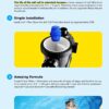 PoolRx Algaecide Unit #101066, 6-Month Treatment for 20k-30k Gallons, Black
